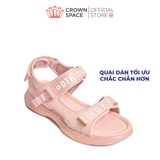  Sandal Bé Gái Quai Dán Crown Space - Êm Nhẹ, Chống Trơn, Thoáng Khí | Crown Space CRUK550 