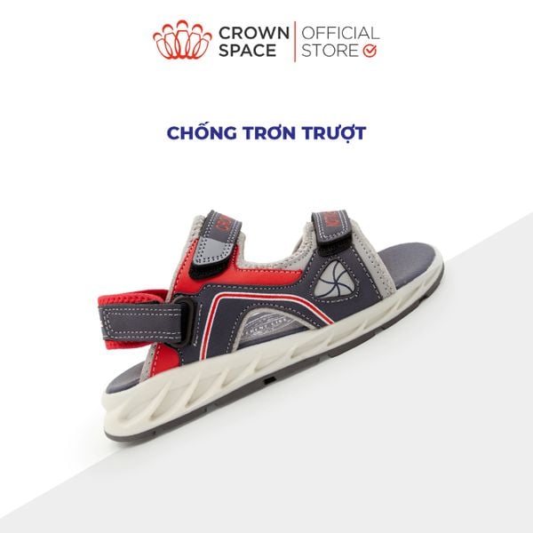 Dép Sandal Quai Hậu Bé Trai Cao Cấp, Nhẹ Êm, Chống Trơn | Crown Space CRUK582