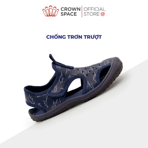 Sandal Quai Hậu Bé Trai Cao Cấp, Thoáng Khí, Chống Trơn | Crown Space CRUK583