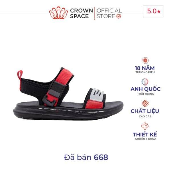Giày Sandal Quai Hậu Bé Trai Hiện Đại, Êm Ái, Chống Trơn | Crown Space CRUK652