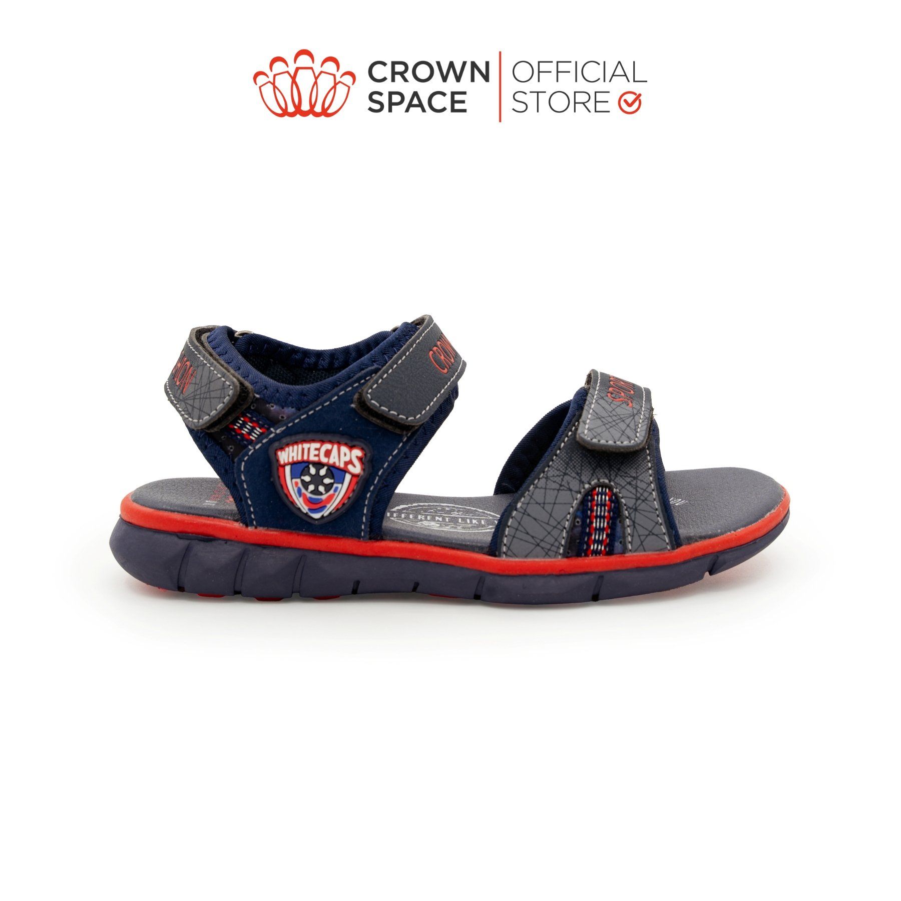  Dép Quai Hậu Sandals Trẻ Em Cao Cấp Chính Hãng Crown Space Dành Cho Bé Trai Đi Chơi Đi Học CRUK527 Size 26 - 35 