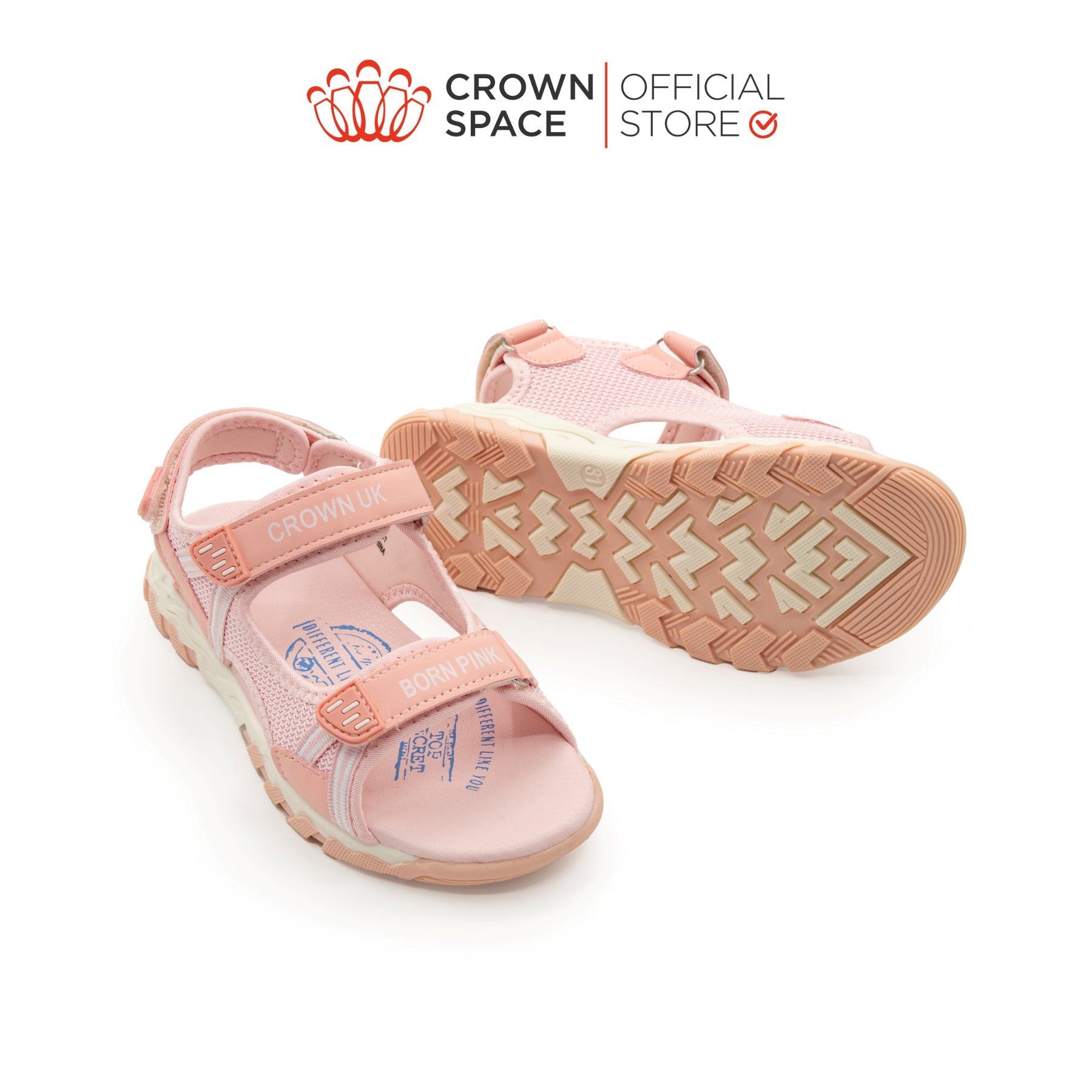  Dép Quai Hậu Sandals Trẻ Em Cao Cấp Chính Hãng Crown Space Dành Cho Bé Trai Bé Gái Đi Chơi Đi Học CRUK580 Size 30 - 36 