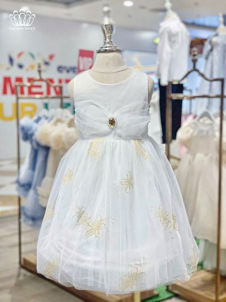  Váy Công Chúa Đính Đá Bé Gái Họa Tiết Thanh Lịch, Cao Cấp, Mềm Mại, Thoáng Mát | Crown Space CKGS2850108 