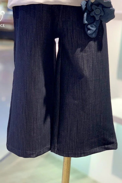 Quần Jean Denim Bé Gái Đứng Form, Ống Loe Cách Điệu  | Crown Space CKGL3741230