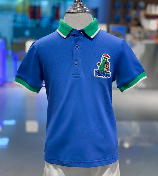  Áo Polo Tay Ngắn Bé Trai Cotton Cao Cấp Họa Tiết Nổi Bật | Crown Space CKBS2150130 