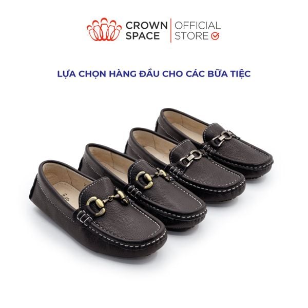 Giày Lười Bé Trai Lịch Lãm, Phong Cách Anh Quốc, Tiện Lợi | Crown Space CRUK452