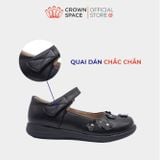  Giày Búp Bê Bé Gái Da Lì Cao Cấp, Tiện Lợi, Êm Ái | Crown Space CRUK3079 