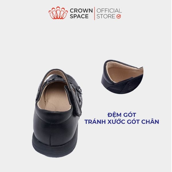 Giày Búp Bê Bé Gái Da Lì Cao Cấp, Tiện Lợi, Êm Ái | Crown Space CRUK3079