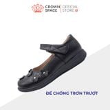  Giày Búp Bê Bé Gái Da Lì Cao Cấp, Tiện Lợi, Êm Ái | Crown Space CRUK3079 