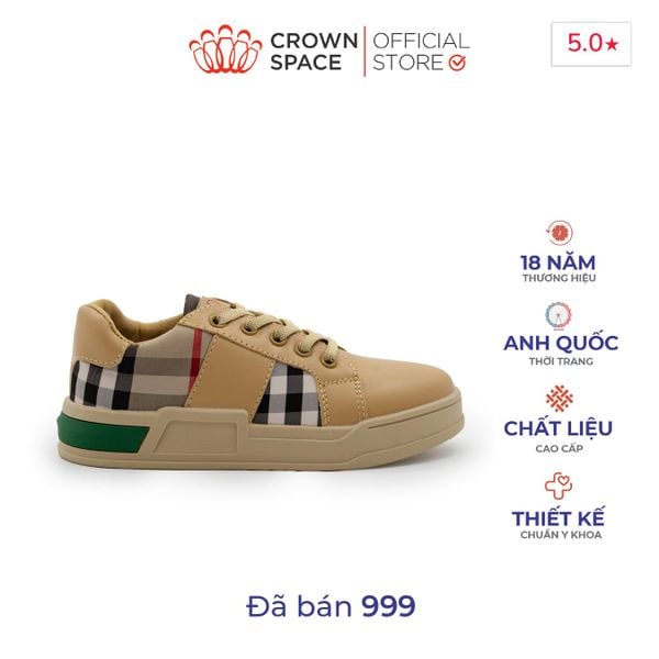 Giày Thể Thao Bé Trai Da Cao Cấp, Êm Ái, Thoáng Khí | Crown Space CRUK261