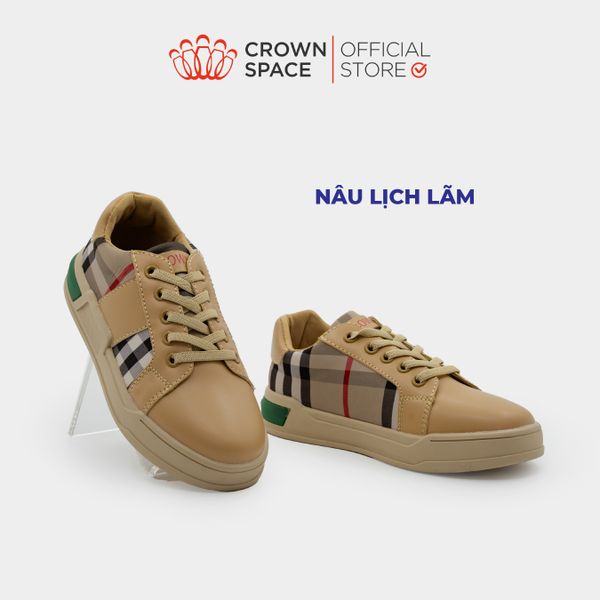 Giày Da Pu Cao Cấp Cho Bé Trai Chính Hãng Crown Space Phong Cách Anh Quốc CRUK261