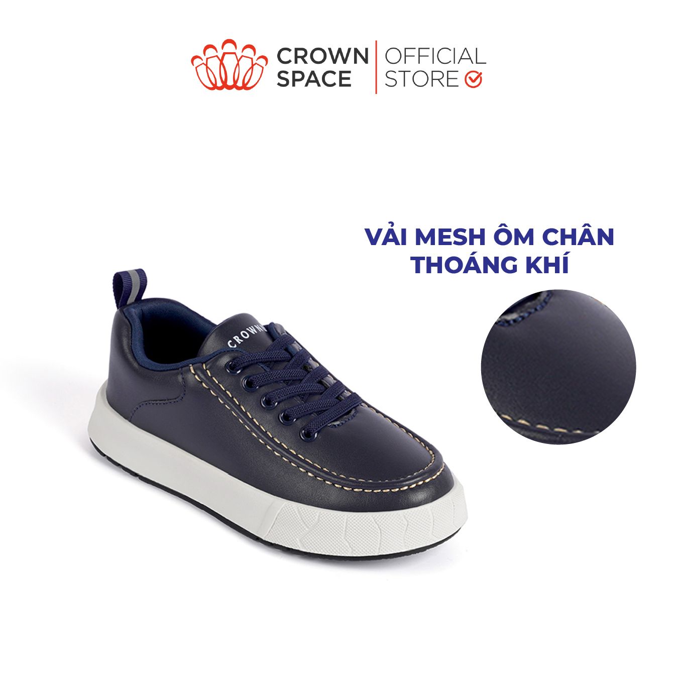  Giày Thể Thao Bé Trai Chính Hãng Cao Cấp Êm Mềm Chống Trơn, Thoáng Khí Đi Học Đi Chơi Đều Phù Hợp - PHIÊN BẢN CAO CẤP | Crown Space CRUK265 