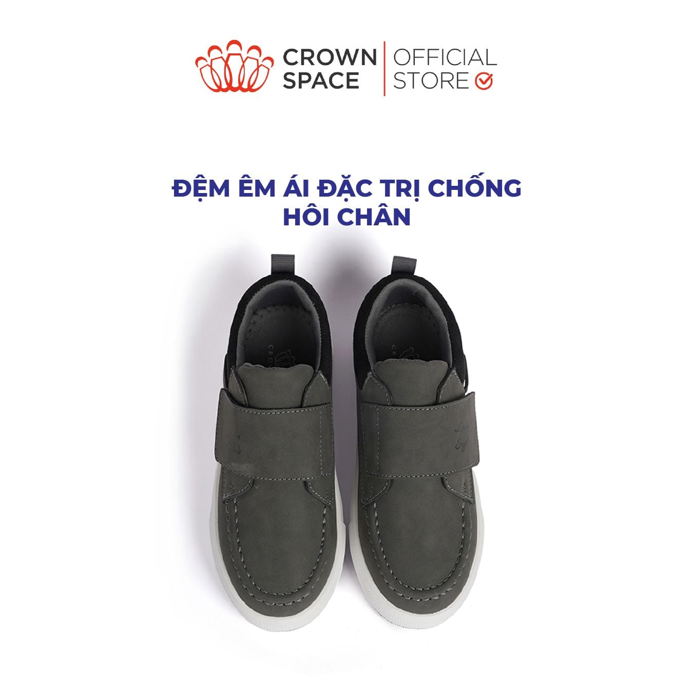  Giày Thể Thao Bé Trai Chính Hãng Cao Cấp Êm Mềm Chống Trơn Thoáng Khí Đi Học Đi Chơi Đều Phù Hợp - PHIÊN BẢN CAO CẤP | Crown Space CRUK266 