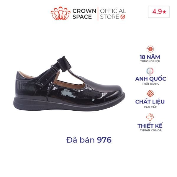 Giày Bệt Bé Gái Cao Cấp, Sang Trọng, Chống Trơn Trượt | Crown Space CRUK3076