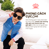  Áo Phao Gile Bé Trai Trần Bông Màu Xanh | Crown Space CKBS5341402 