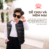  Áo Phao Gile Bé Trai Màu Đen Cool Ngầu | Crown Space CKBS5341404 