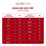  Giày Búp Bê Crown Space Bé Gái CRUK3146 Da Thật Đế Cao Gót Cao Cấp Êm Mềm Thấm Hút Mồ Hôi Size 30-36 Chính Hãng Phiên Bản Pro 