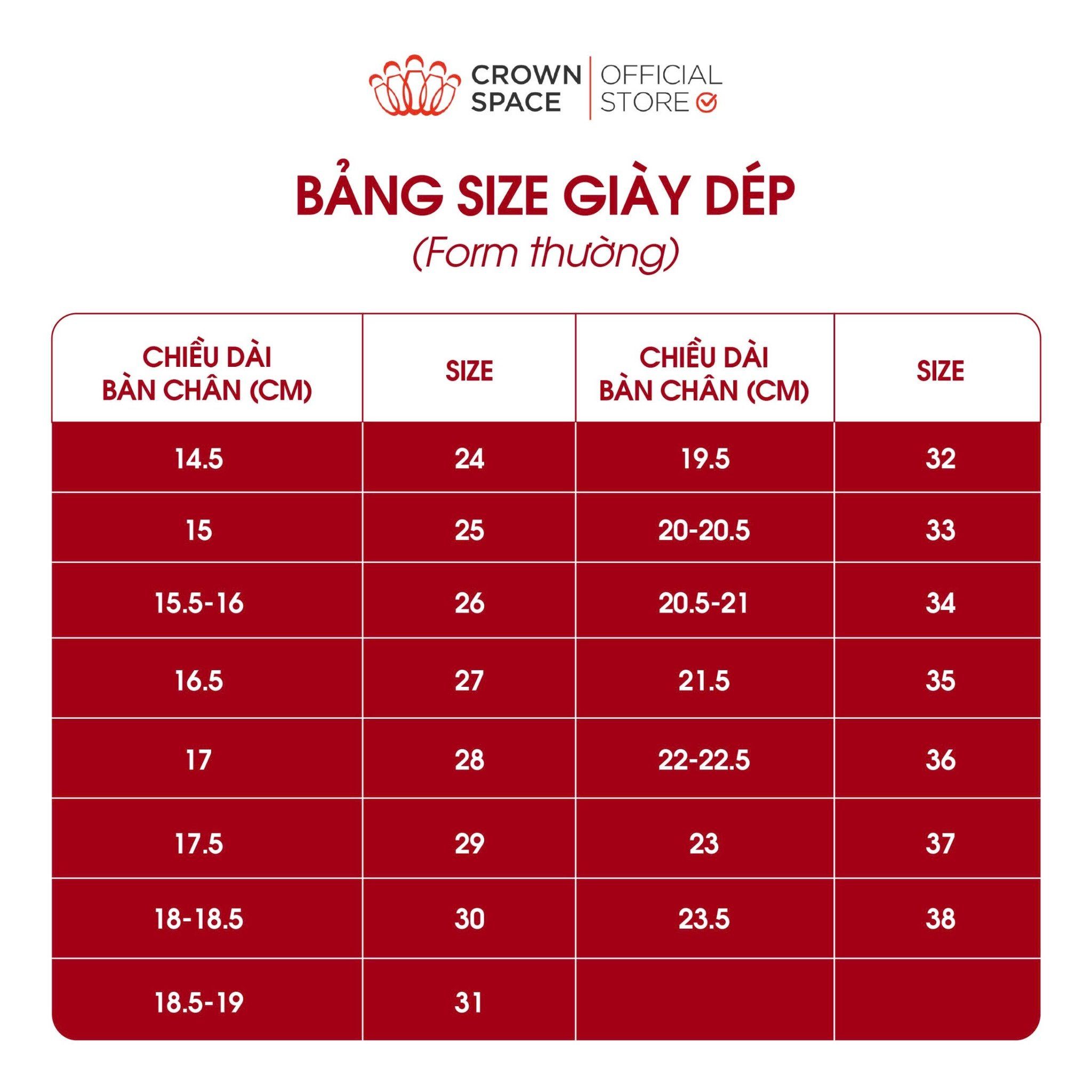  Giày Búp Bê Crown Space Bé Gái CRUK3146 Da Thật Đế Cao Gót Cao Cấp Êm Mềm Thấm Hút Mồ Hôi Size 30-36 Chính Hãng Phiên Bản Pro 