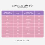  Giày Búp Bê Trẻ Em Cao Cấp Chính Hãng Crown Space Dành Cho Bé Gái Đi Chơi Đi Học CRUK3161 Size 28 - 37 