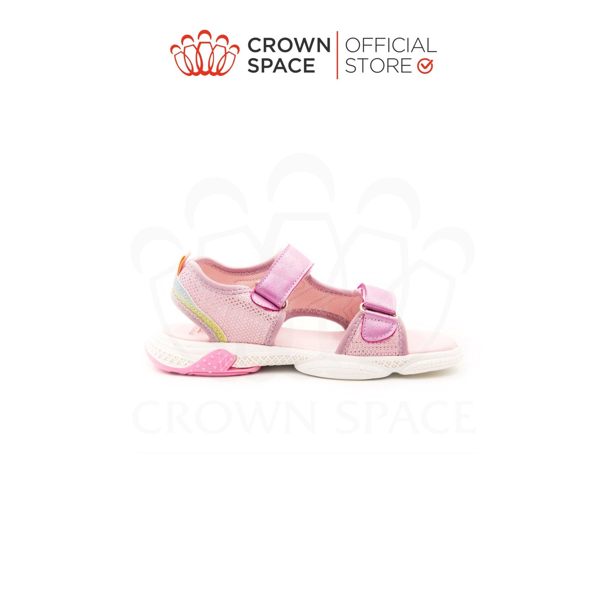  Dép Quai Hậu Sandals Trẻ Em Cao Cấp Chính Hãng Crown Space Dành Cho Bé Gái Đi Chơi Đi Học CRUK546 Size 26 - 35 