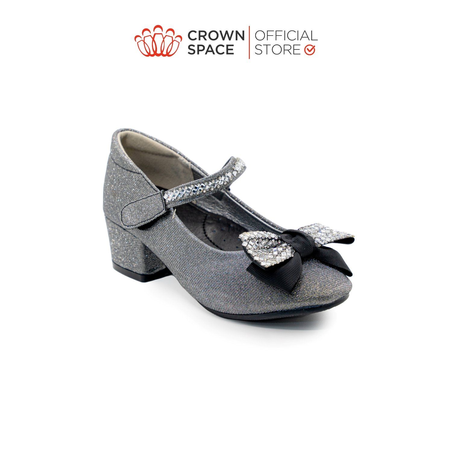  Giày Búp Bê Crown Space Bé Gái CRUK3146 Da Thật Đế Cao Gót Cao Cấp Êm Mềm Thấm Hút Mồ Hôi Size 30-36 Chính Hãng Phiên Bản Pro 