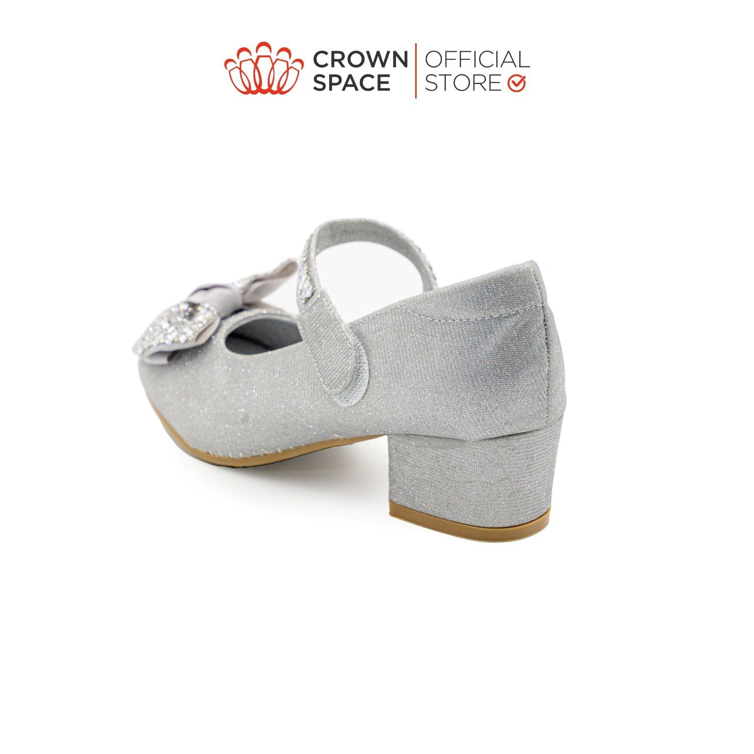  Giày Búp Bê Crown Space Bé Gái CRUK3146 Da Thật Đế Cao Gót Cao Cấp Êm Mềm Thấm Hút Mồ Hôi Size 30-36 Chính Hãng Phiên Bản Pro 