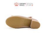  Giày Búp Bê Crown Space Bé Gái CRUK3146 Da Thật Đế Cao Gót Cao Cấp Êm Mềm Thấm Hút Mồ Hôi Size 30-36 Chính Hãng Phiên Bản Pro 