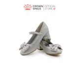  Giày Búp Bê Crown Space Bé Gái CRUK3146 Da Thật Đế Cao Gót Cao Cấp Êm Mềm Thấm Hút Mồ Hôi Size 30-36 Chính Hãng Phiên Bản Pro 