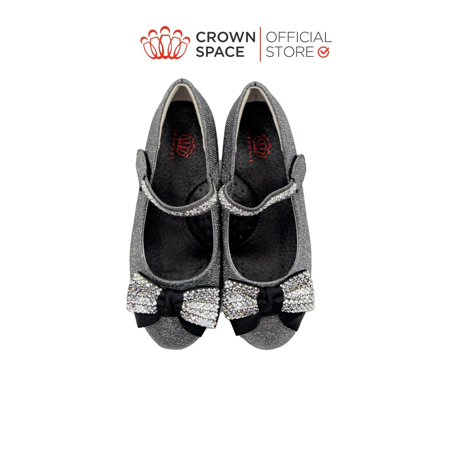  Giày Búp Bê Crown Space Bé Gái CRUK3146 Da Thật Đế Cao Gót Cao Cấp Êm Mềm Thấm Hút Mồ Hôi Size 30-36 Chính Hãng Phiên Bản Pro 