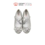  Giày Búp Bê Crown Space Bé Gái CRUK3146 Da Thật Đế Cao Gót Cao Cấp Êm Mềm Thấm Hút Mồ Hôi Size 30-36 Chính Hãng Phiên Bản Pro 