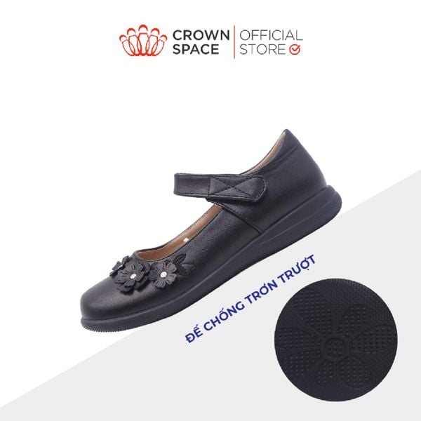 Giày Đi Học Bé Gái Cao Cấp, Sang Trọng, Êm Ái | Crown Space CRUK3077