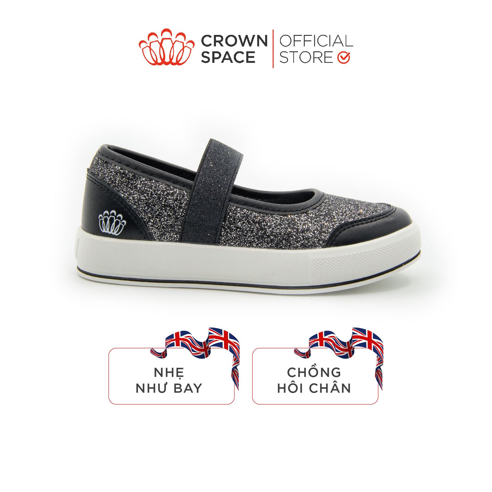  Giày Sneaker Trẻ Em Cao Cấp Chính Hãng Crown Space Dành Cho Bé Gái Đi Chơi Đi Học CRUK258 Size 26 - 35 