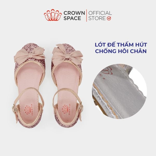 Giày Búp Bê Cao Gót Cho Bé Gái Lấp Lánh, Thanh Lịch, Êm Ái | Crown Space CRUK3154