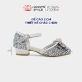  Giày Búp Bê Cao Gót Cho Bé Gái Lấp Lánh, Thanh Lịch, Êm Ái | Crown Space CRUK3154 