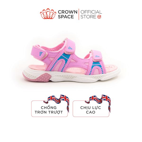  Dép Quai Hậu Sandals Trẻ Em Cao Cấp Chính Hãng Crown Space Dành Cho Bé Gái Đi Chơi Đi Học CRUK541 Size 30 - 36 