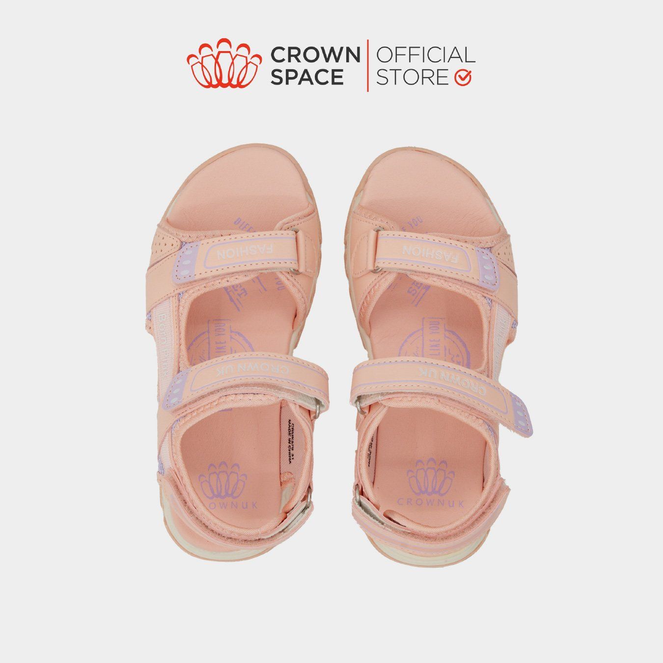  Dép Quai Hậu Sandals Trẻ Em Cao Cấp Chính Hãng Crown Space Dành Cho Bé Gái Đi Chơi Đi Học CRUK579 Size 30 - 36 