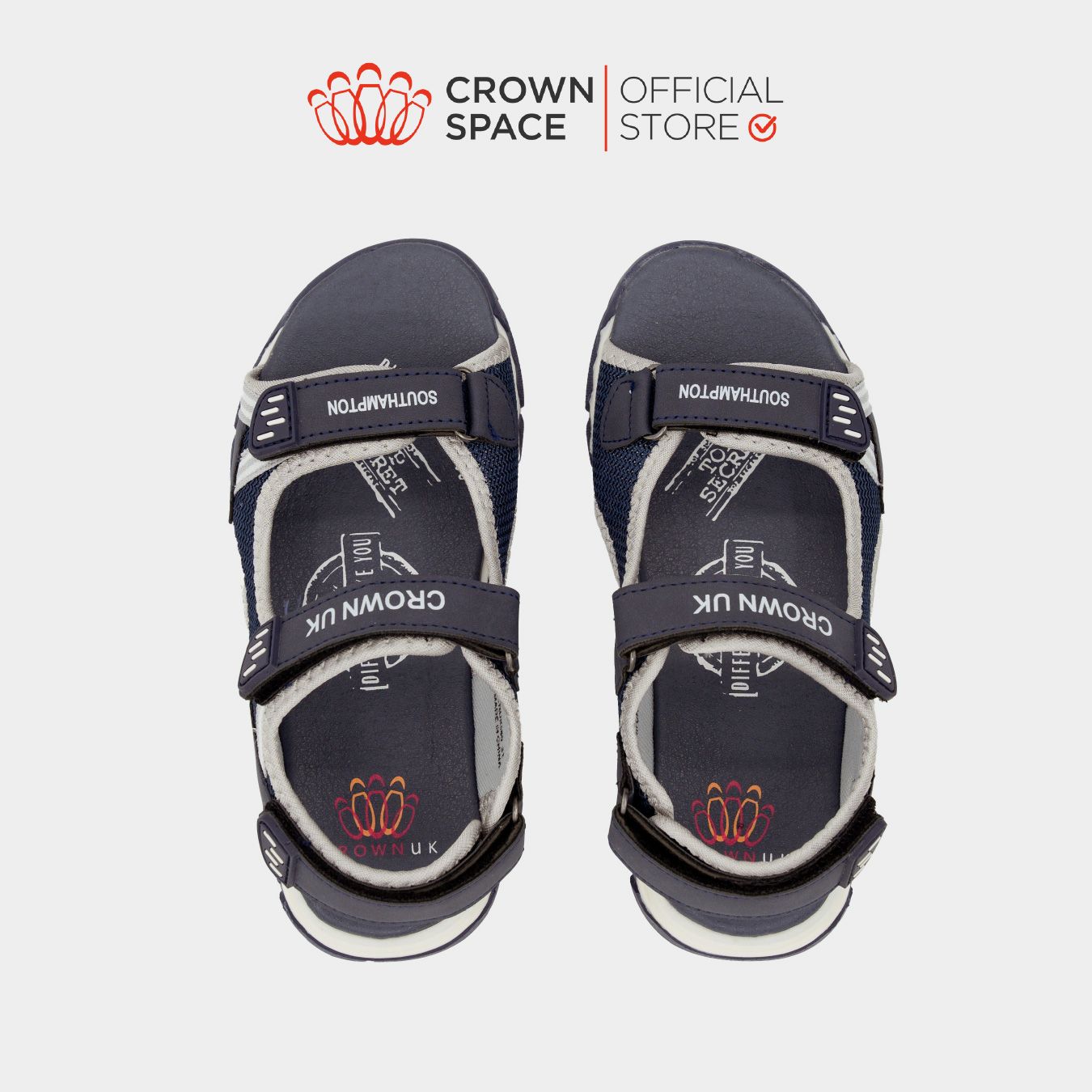  Dép Quai Hậu Sandals Trẻ Em Cao Cấp Chính Hãng Crown Space Dành Cho Bé Trai Bé Gái Đi Chơi Đi Học CRUK580 Size 30 - 36 