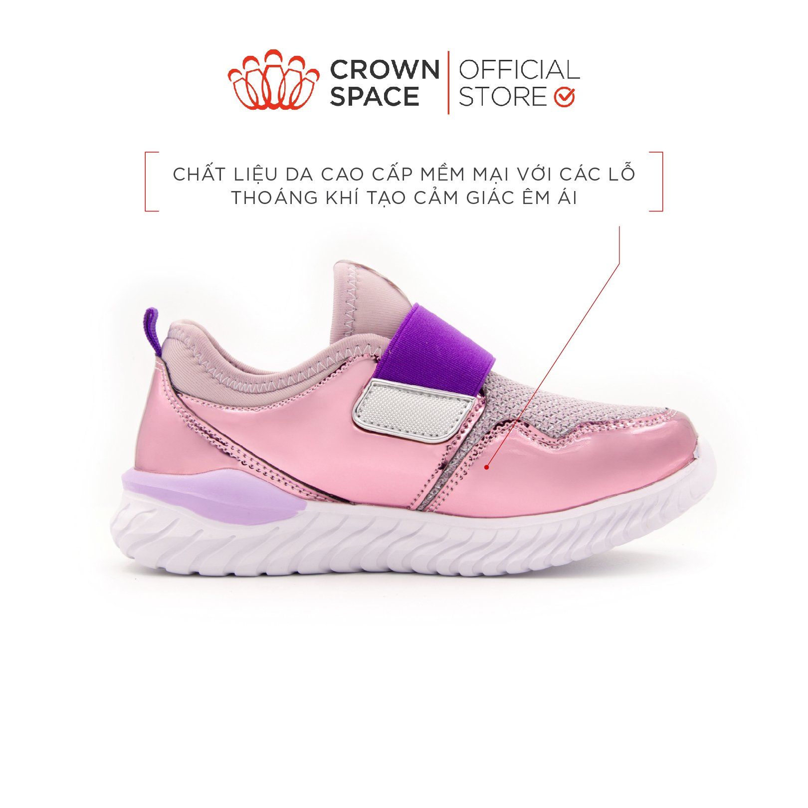  Giày Thể Thao Sneaker Trẻ Em Cao Cấp Chính Hãng Crown Space Dành Cho Bé Gái Bé Trai Đi Chơi Đi Học CRUK8035 Size 28 - 36 