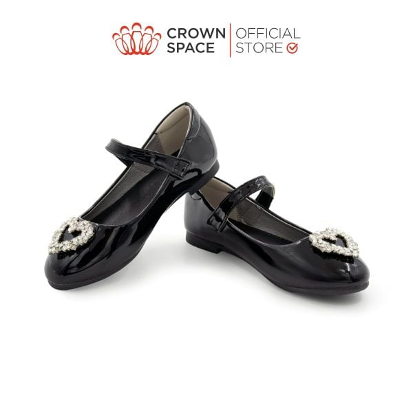 Giày Bệt Búp Bê Bít Mũi Có Quai Dán Cho Bé Gái Chính Hãng Thời Trang Trẻ Em Cao Cấp Crown Space Trẻ Em Từ 3 - 12 tuổi