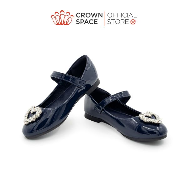 Giày Bệt Búp Bê Bít Mũi Có Quai Dán Cho Bé Gái Chính Hãng Thời Trang Trẻ Em Cao Cấp Crown Space Trẻ Em Từ 3 - 12 tuổi