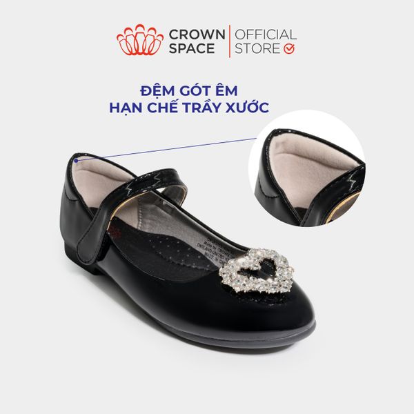 Giày Bệt Búp Bê Bít Mũi Có Quai Dán Cho Bé Gái Chính Hãng Thời Trang Trẻ Em Cao Cấp Crown Space Trẻ Em Từ 3 - 12 tuổi