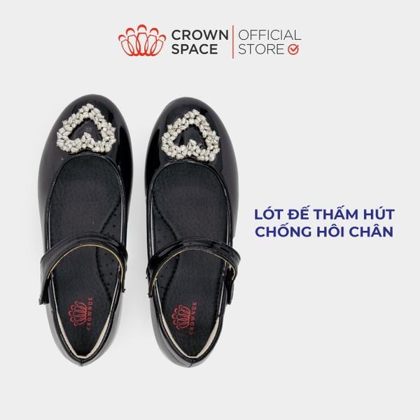 Giày Bệt Búp Bê Bít Mũi Có Quai Dán Cho Bé Gái Chính Hãng Thời Trang Trẻ Em Cao Cấp Crown Space Trẻ Em Từ 3 - 12 tuổi