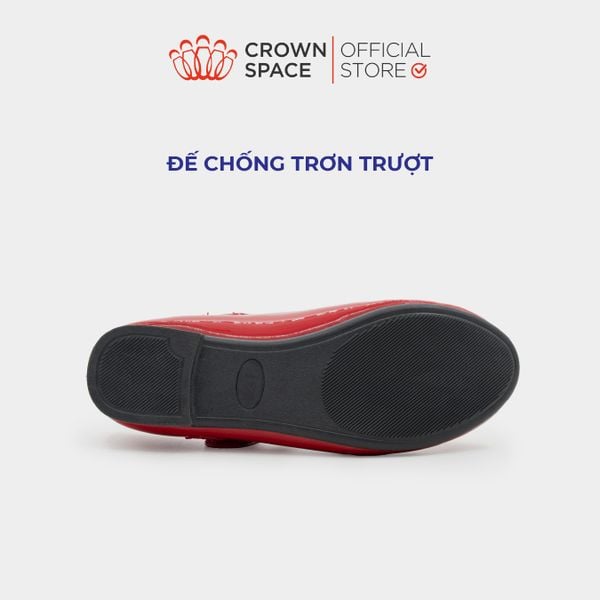 Giày Bệt Búp Bê Bít Mũi Có Quai Dán Cho Bé Gái Chính Hãng Thời Trang Trẻ Em Cao Cấp Crown Space Trẻ Em Từ 3 - 12 tuổi