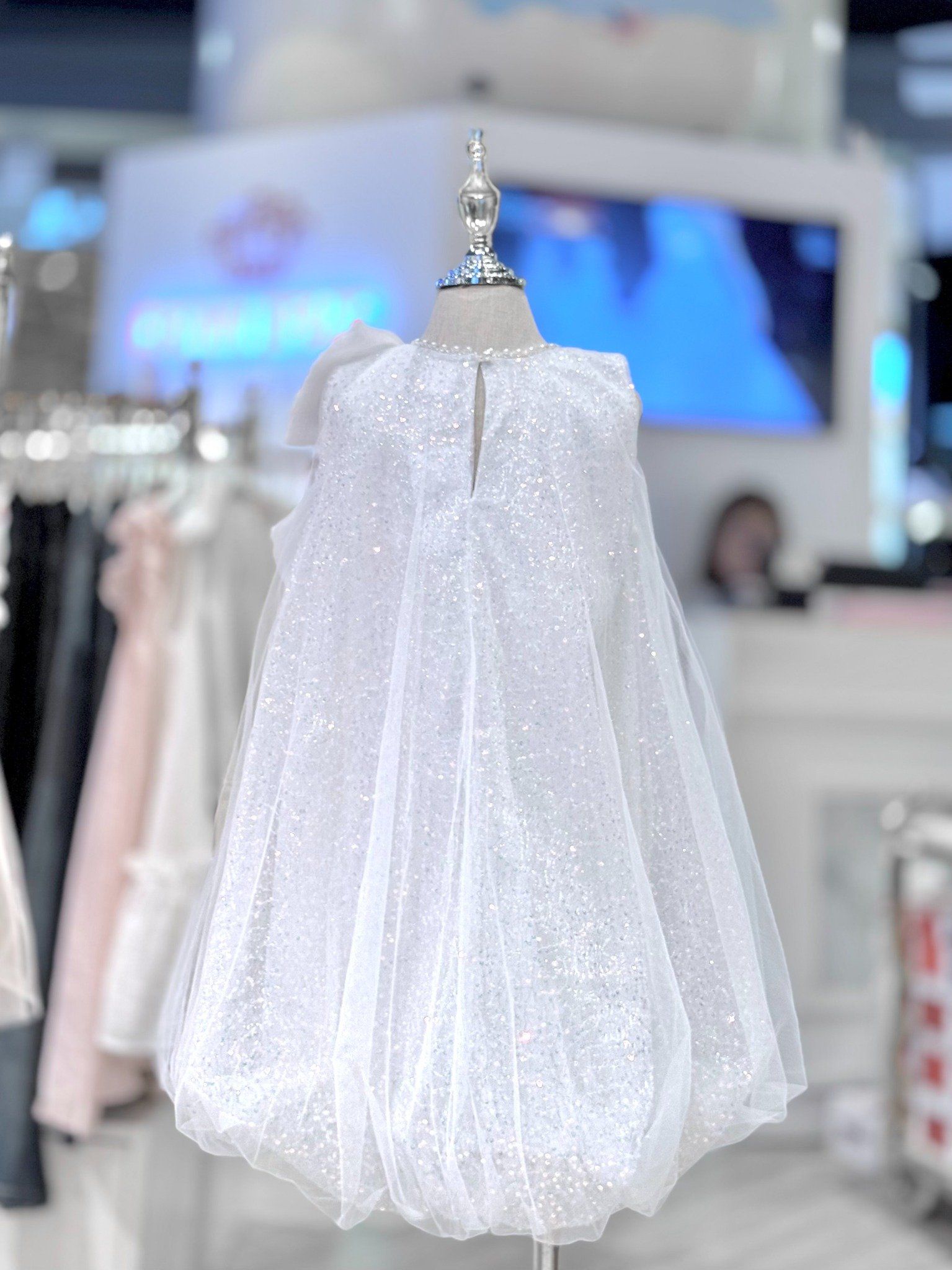  Váy Voan Cộc Tay Công Chúa Bé Gái Đính Kim, Lấp Lánh, Sang Trọng | Crown Space CKGS3850115 