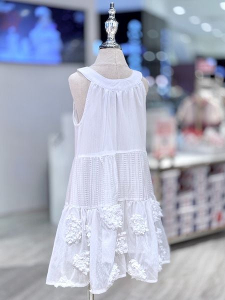  Váy Nhung Cộc Tay Bé Gái Dáng Suông, Cao Cấp, Mềm Mại, Thoáng Mát | Crown Space CKGS3850119 