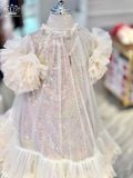  Váy Voan Công Chúa Bé Gái Bồng Bềnh Đính Kim, Sang Trọng, Thanh Lịch | Crown Space CKGS3850114 