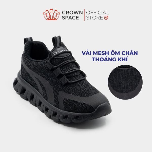 Giày Sneaker Bé Trai Cao Cấp, Êm Nhẹ, Chống Trơn Trượt | Crown Space CRUK8060