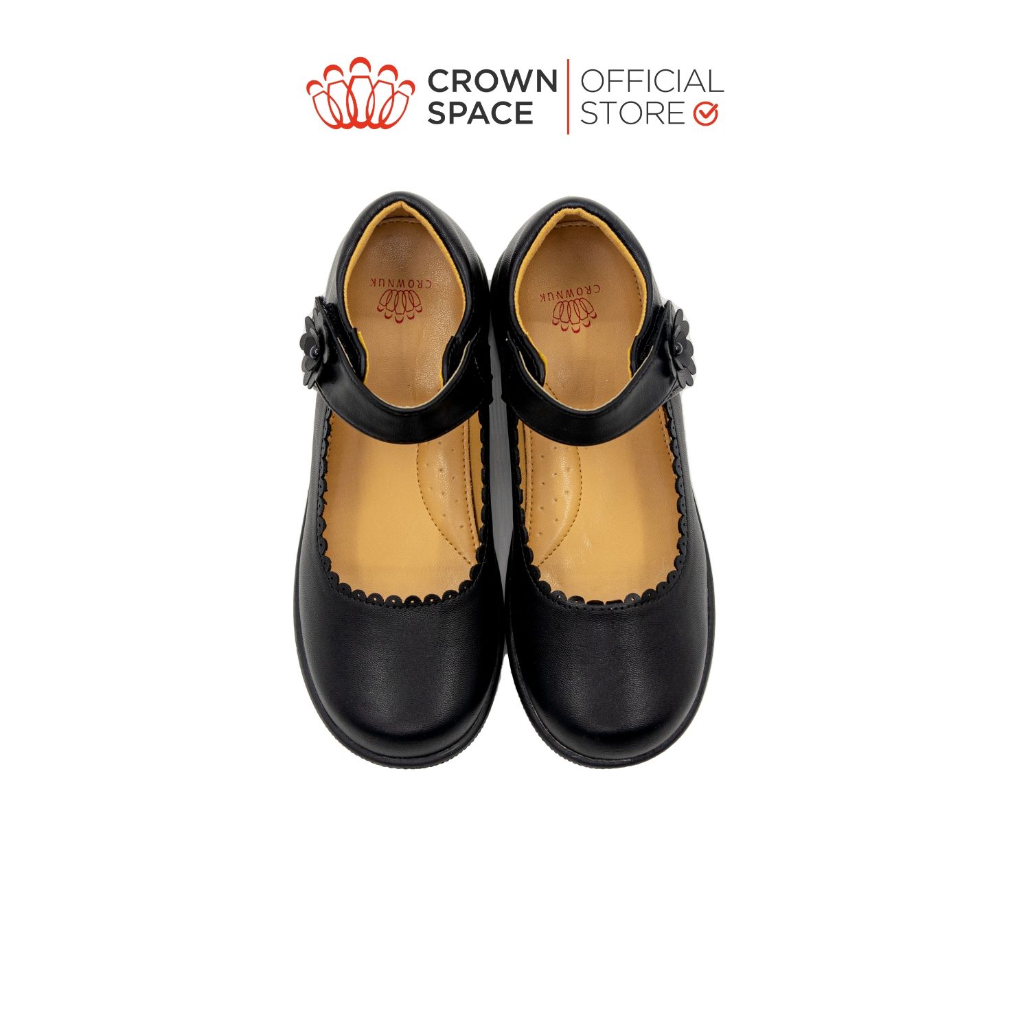  Giày Búp Bê School Shoes Đi Học Trẻ Em Cao Cấp Chính Hãng Crown Space Dành Cho Bé Gái CRUK3072 Size 28 - 38 