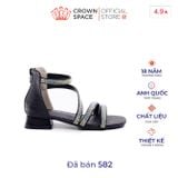  Dép Quai Hậu Bé Gái Lấp Lánh, Quai Chéo, Đế Độn 2cm | Crown Space CRUK7041 