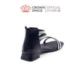  Dép Quai Hậu Bé Gái Lấp Lánh, Quai Chéo, Đế Độn 2cm | Crown Space CRUK7041 